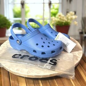 Crocs Classic Clog Slip On Water Shoe Powder Blue Roomy Fit  Size W8 / M6 – New
